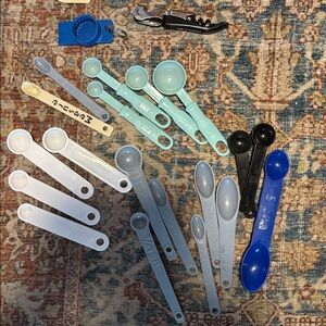 Assorted Measuring Spoons and Kitchen Tools